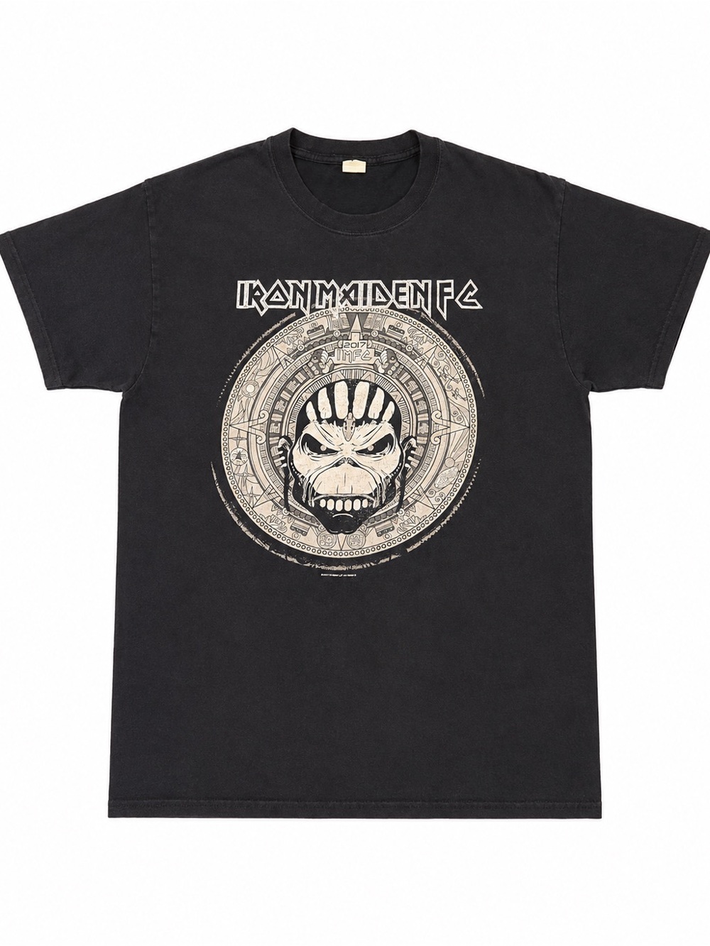 Iron Maiden 2017 IMFC Fan Club Eddie Book of Souls Black Graphic T-Shirt